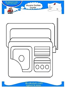 Çocuklar İçin Radio Boyama Sayfaları 